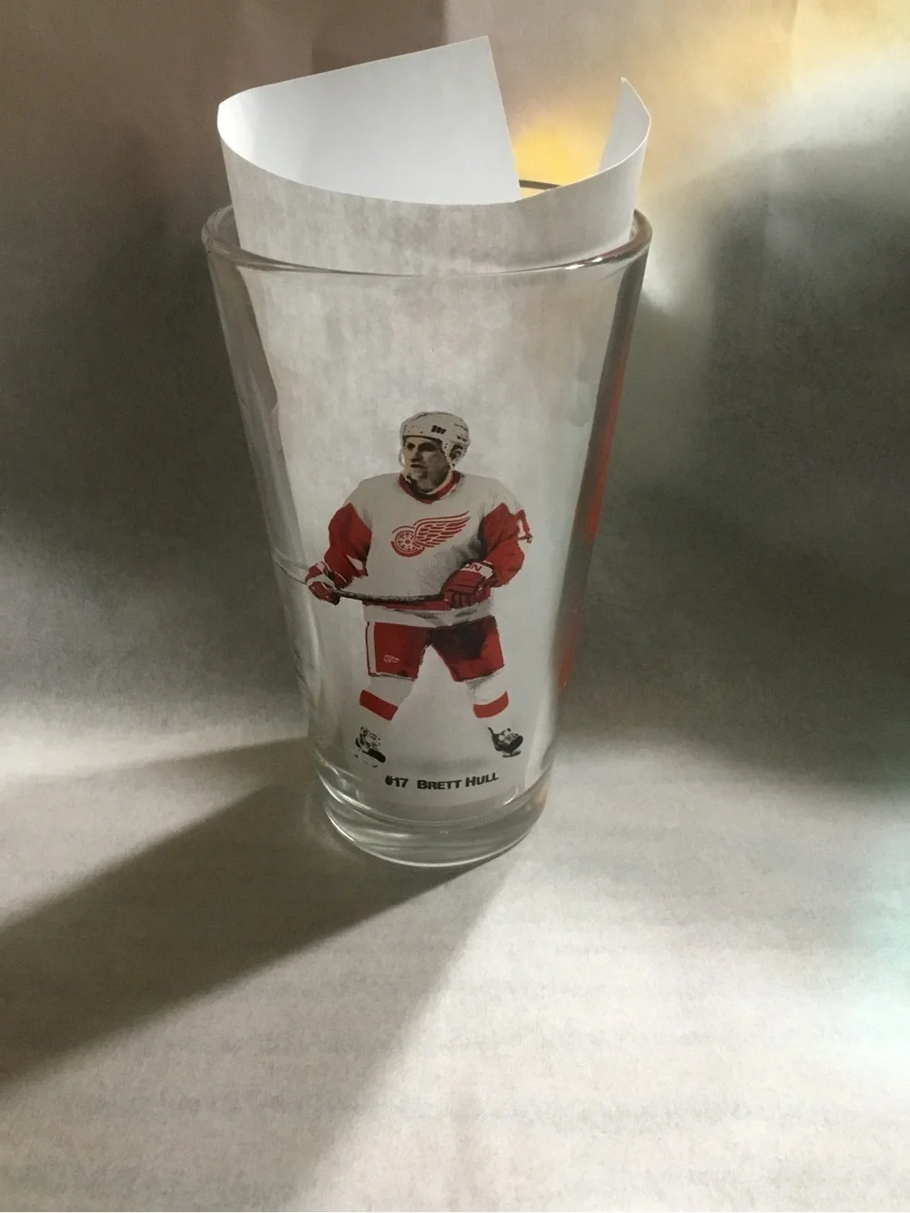 Detroit Red Wings Arby’s player glass.